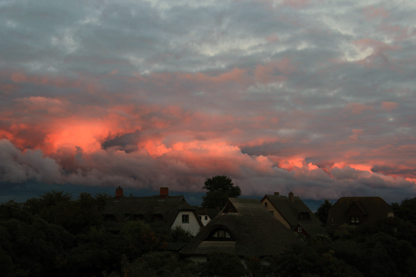 Feuerwolken über Hiddensee am 30.09.13